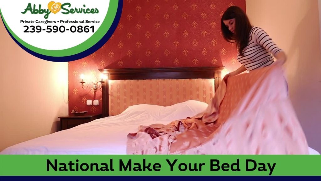 in home assistance for seniors make the bed